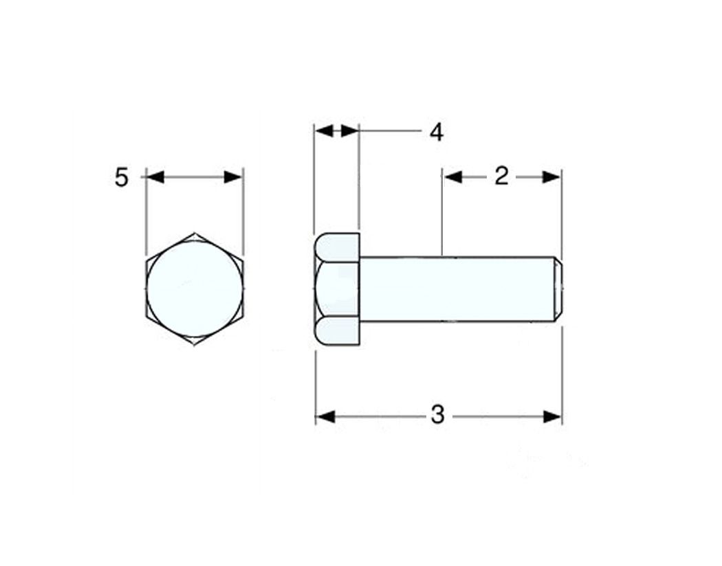 107-4890: Hex Head Bolt 1074890 купить
