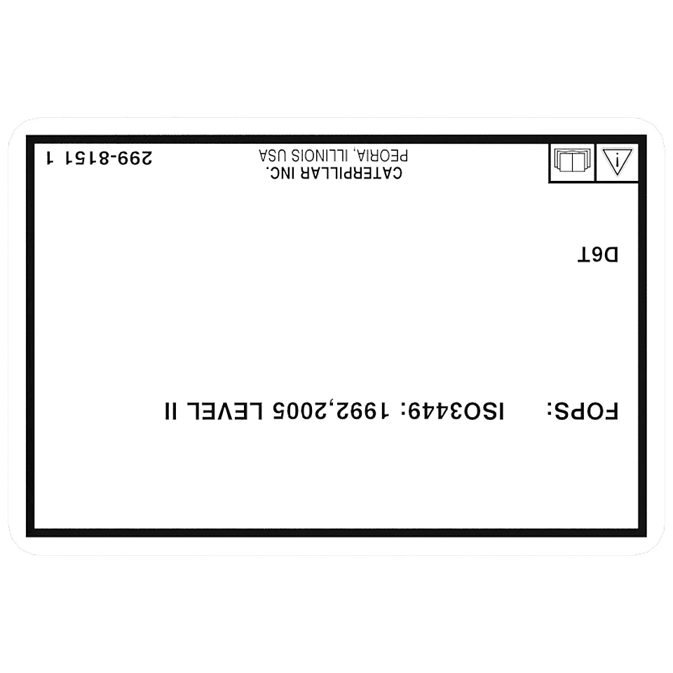 299-8151: Наклейка со сведениями о сертификации конструкции FOPS 2998151 купить