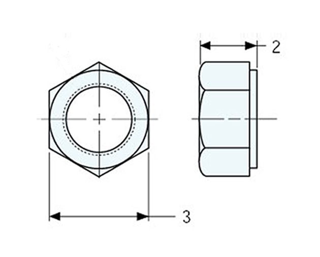 2H-3788: Hex Head Self-locking Nuts, Zinc Plated 2H3788 购买