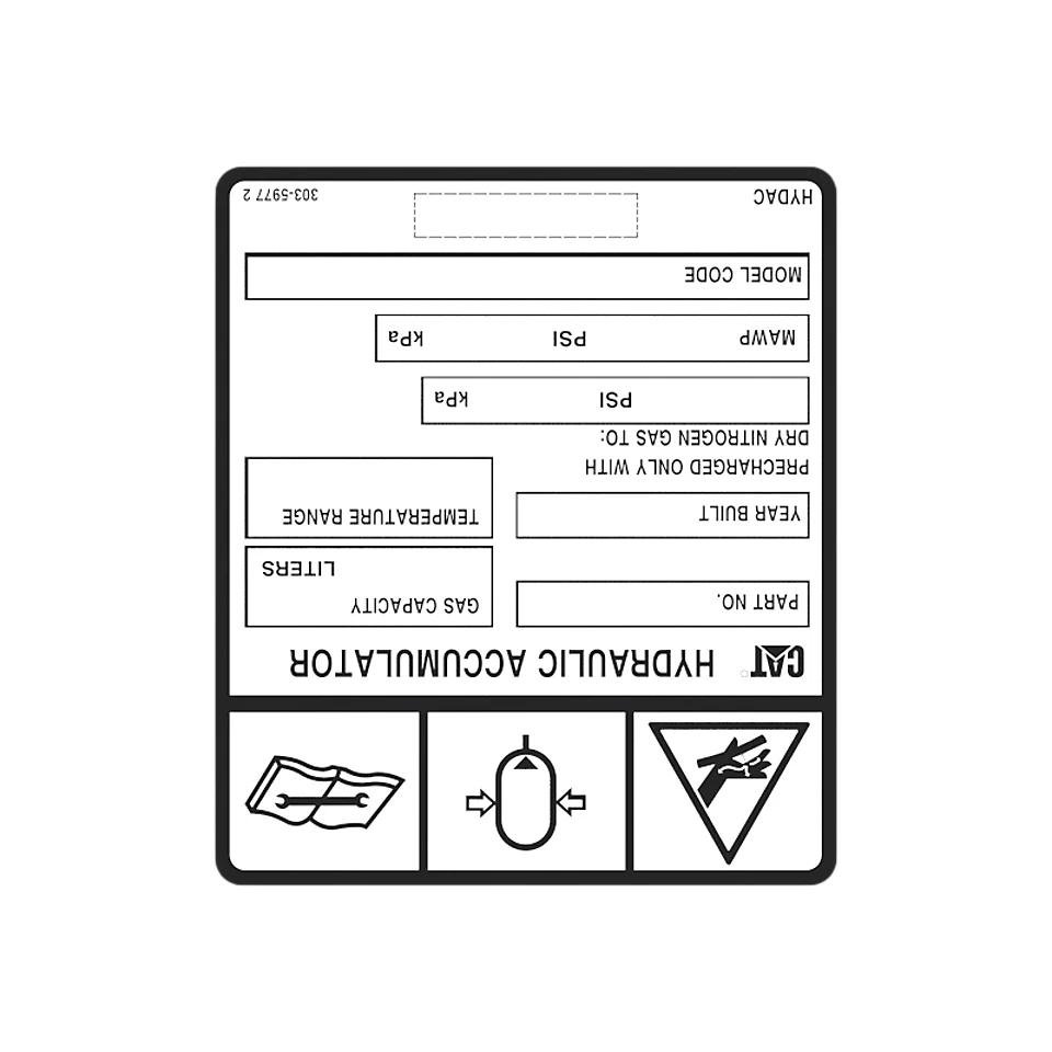 303-5977: Наклейка гидроаккумулятора 3035977 купить