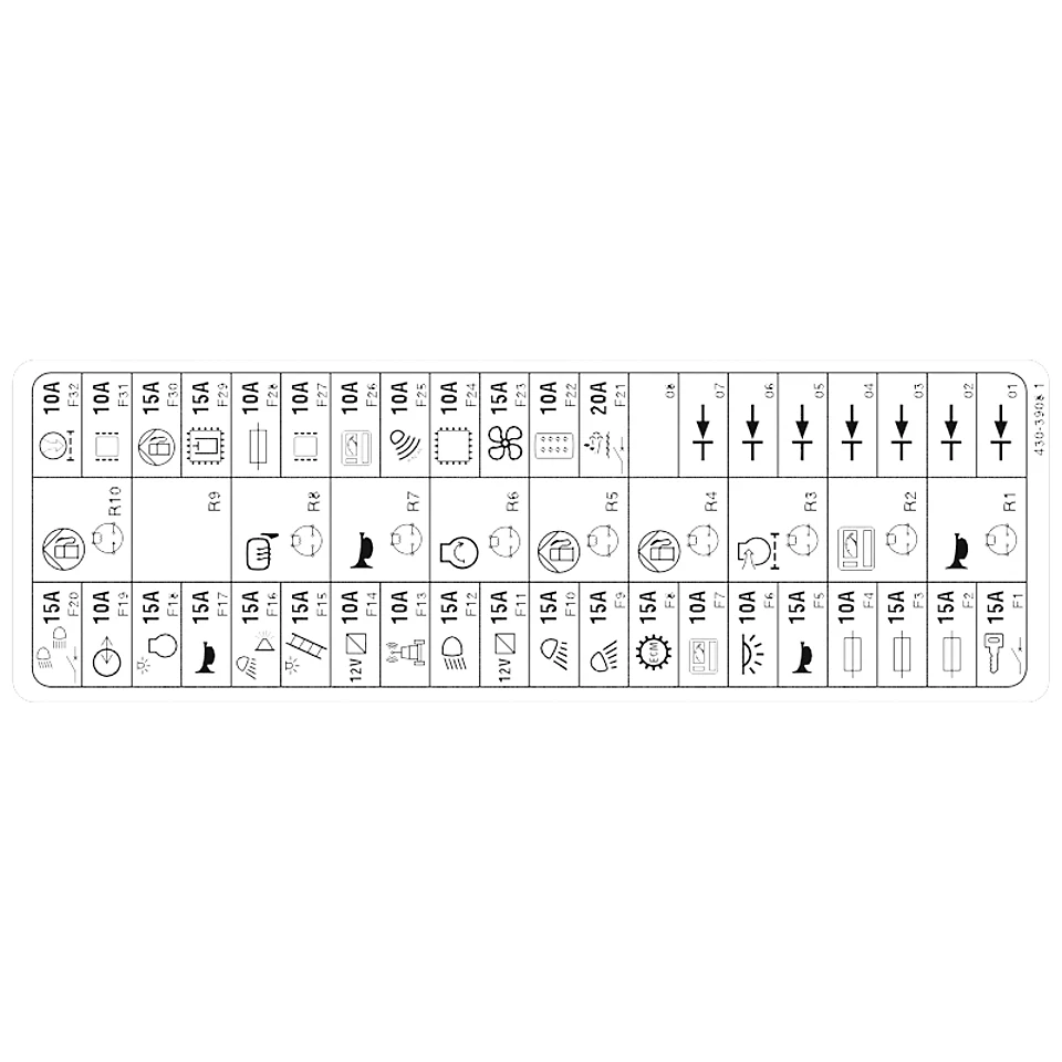 430-3908: НАКЛЕЙКА ПАНЕЛИ ПЛАВКИХ ПРЕДОХРАНИТЕЛЕЙ 4303908 купить
