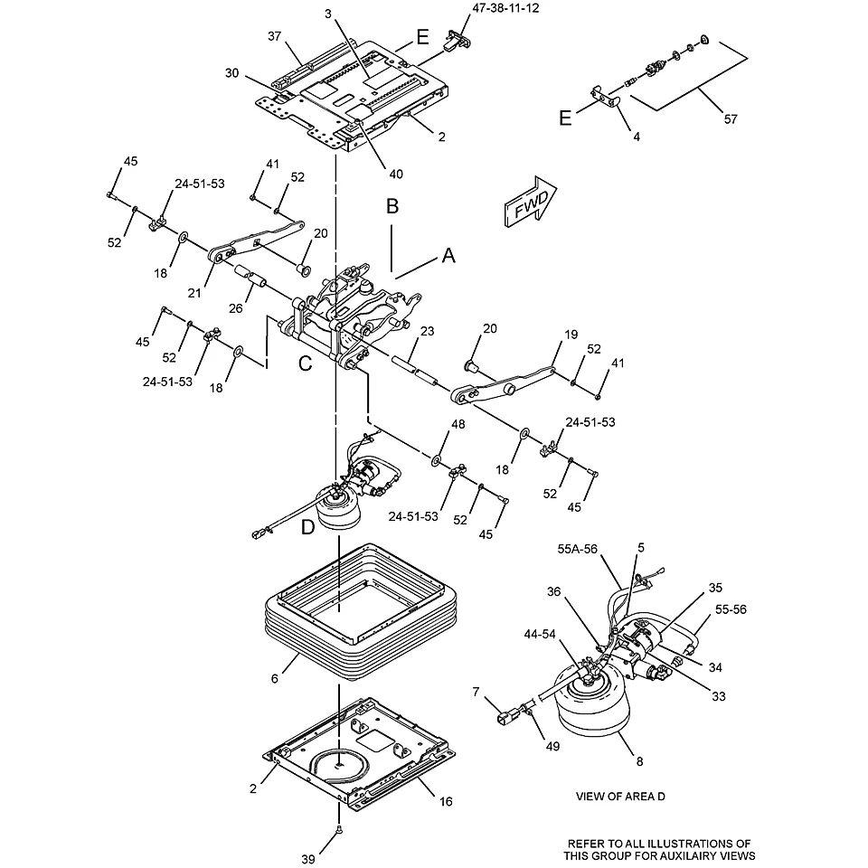 460-7325: Suspension Assembly-seat 4607325 Caterpillar