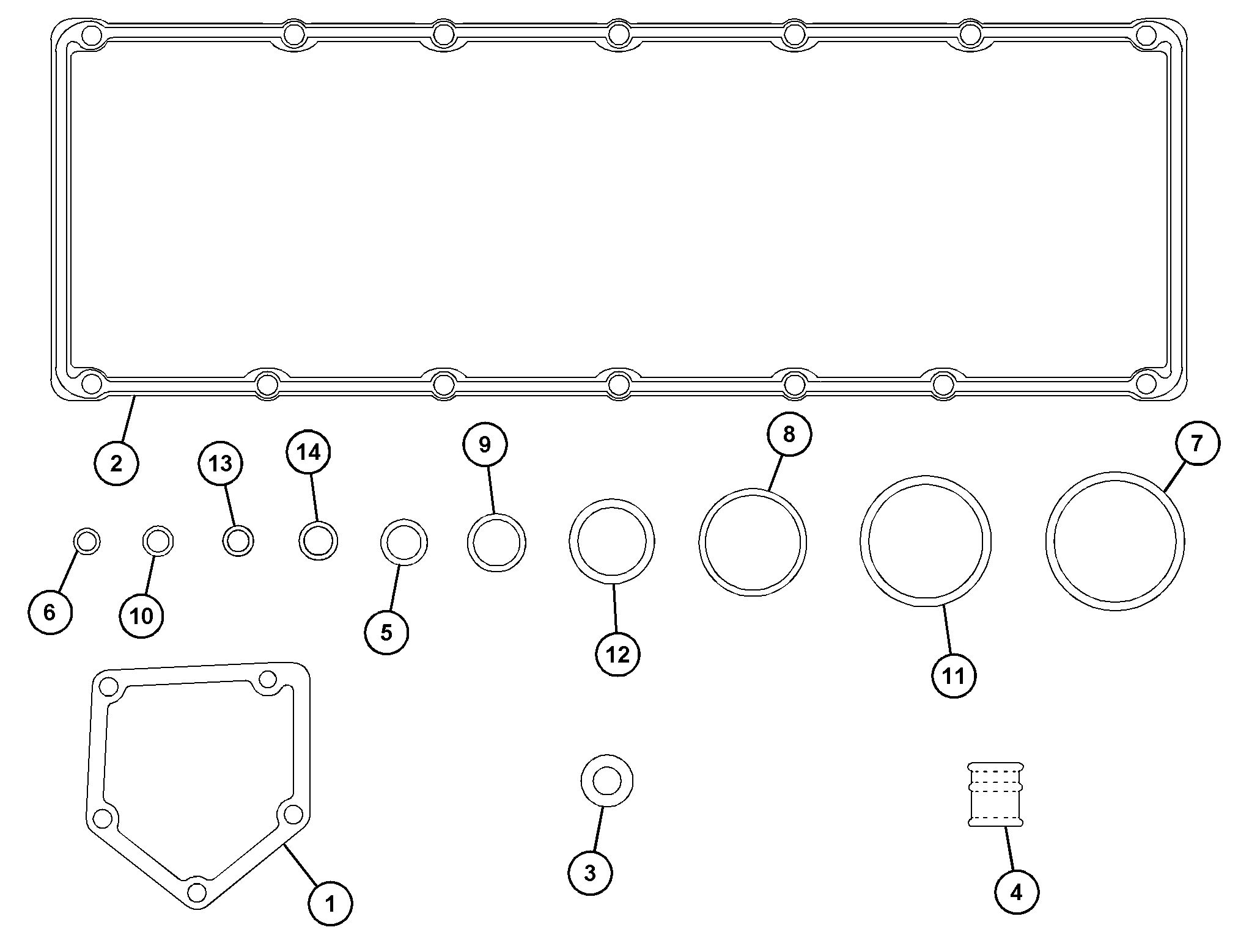 471-8738: Block & Oil Pan Gaskets Kit - Central Lower Structure 4718738 buy