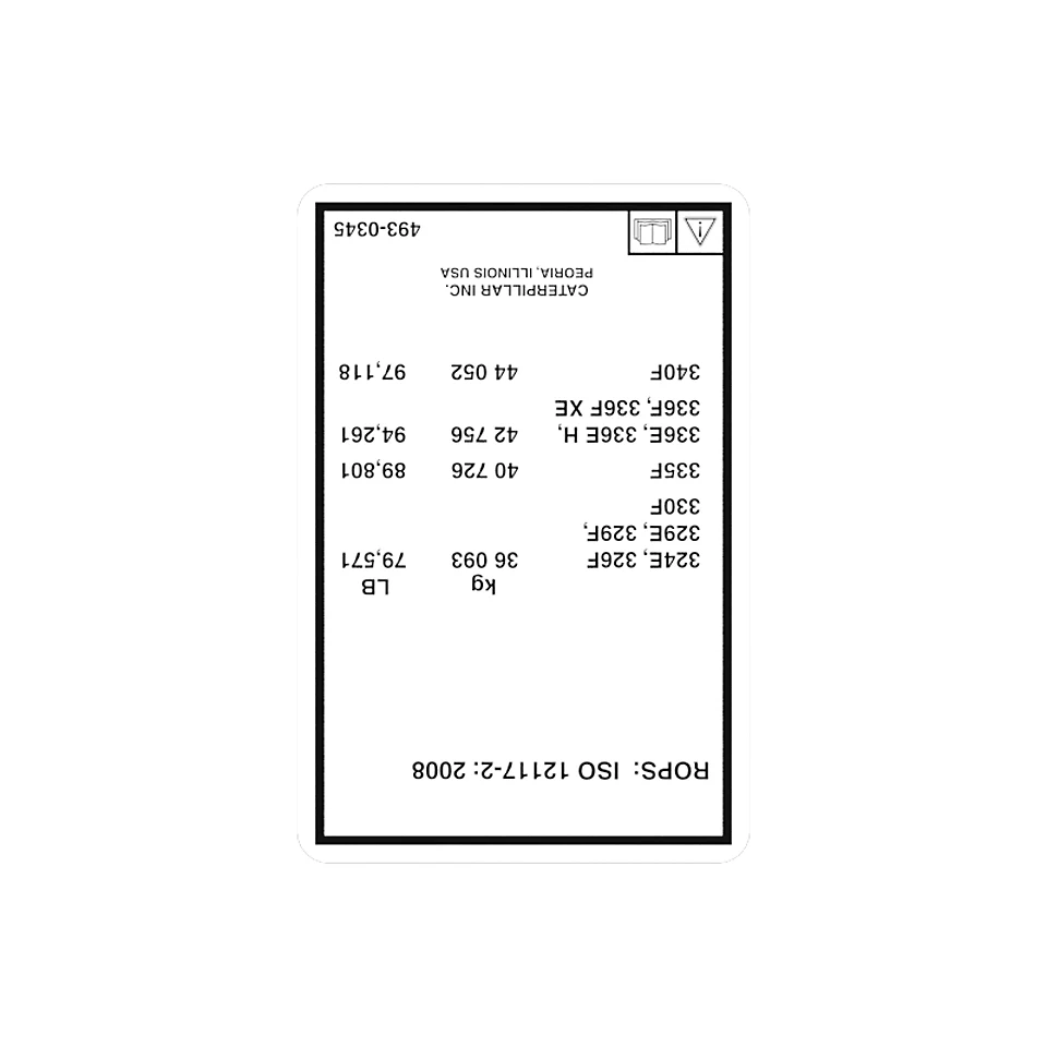 493-0345: Информационная наклейка 4930345 купить