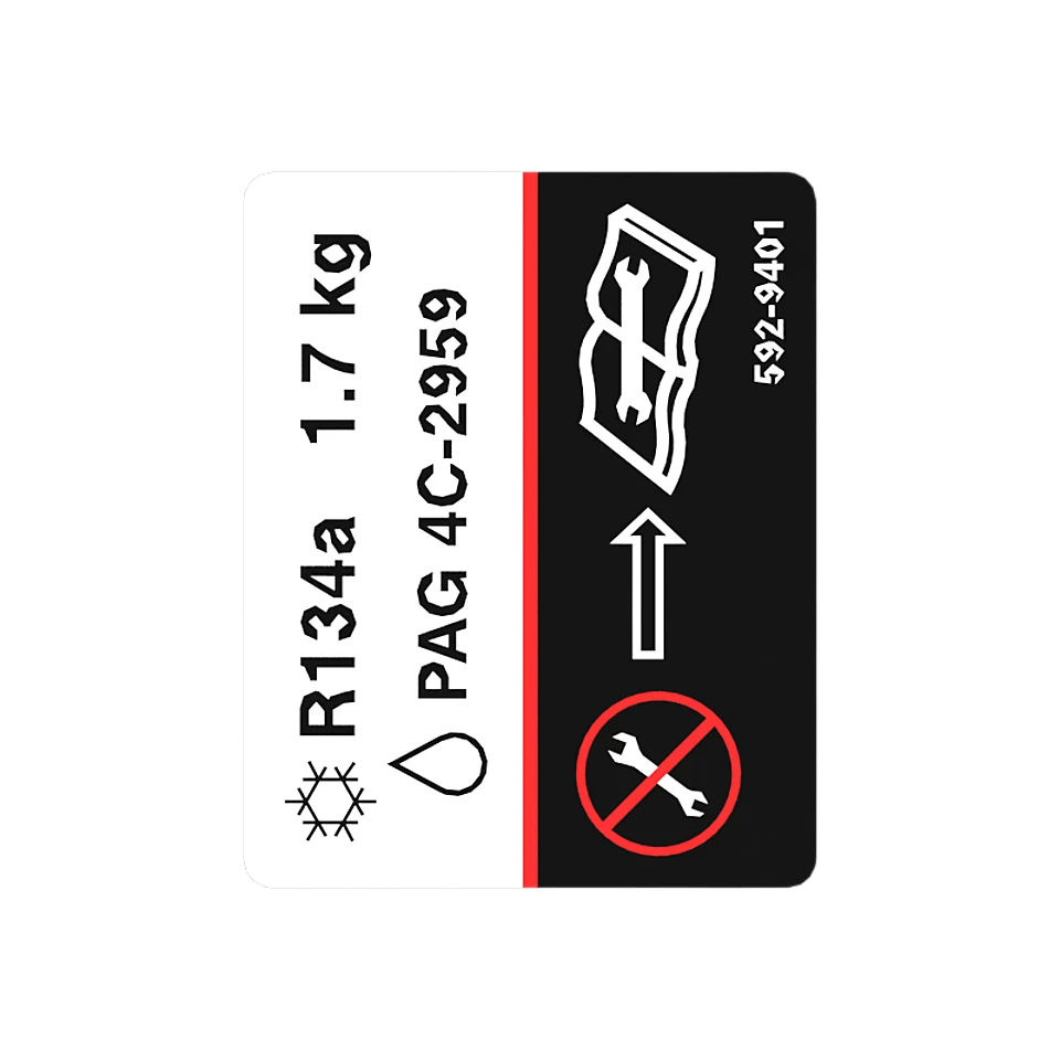 592-9401: Наклейка с инструкциями к кондиционеру 5929401 купить