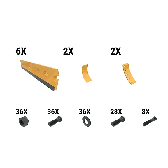597-6350: 19 Mm Carbide Curved Grader Edge Kit 5976350 buy