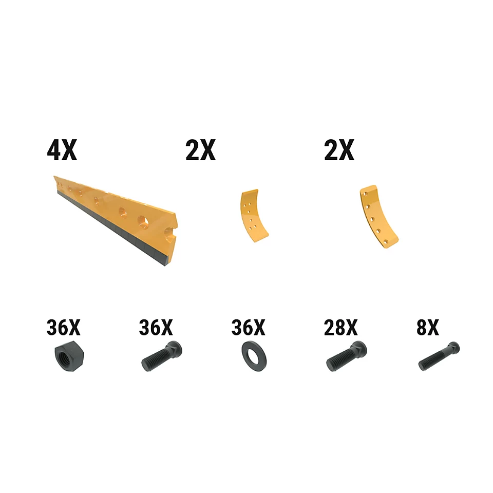 597-6351: 19 Mm Carbide Crvd Grader Edge Kit 5976351 Caterpillar