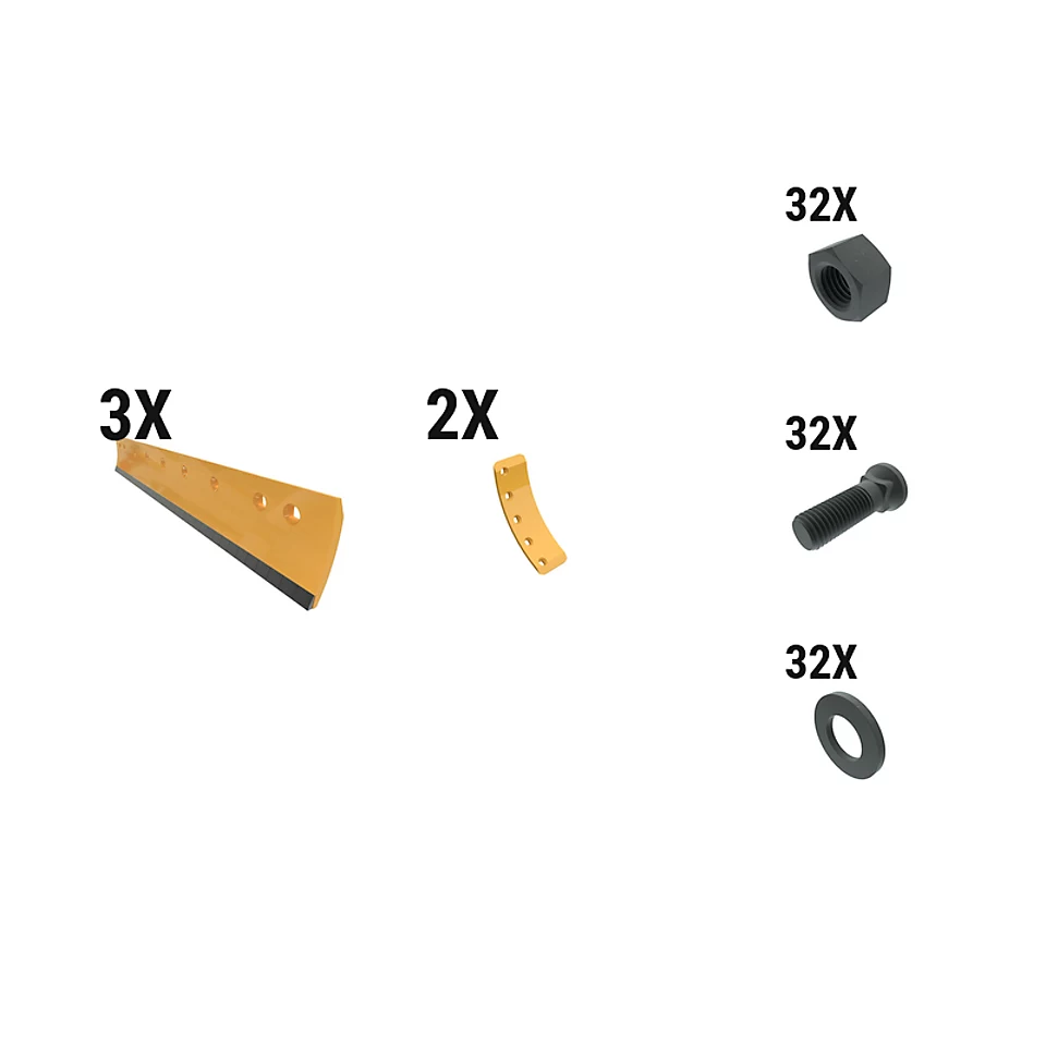 597-6354: 19 Mm Carbide Crvd Grader Edge Kit 5976354 Caterpillar