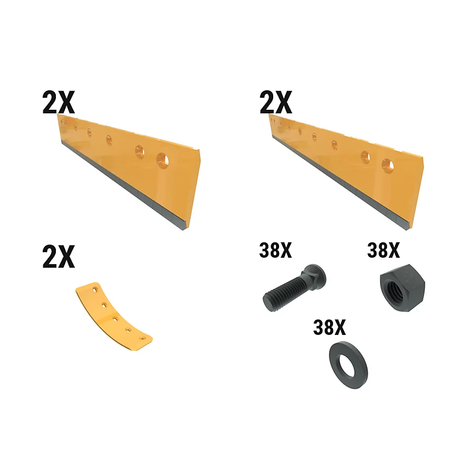 597-6375: 19 Mm Carbide Flat Grader Edge Kit 5976375 Caterpillar
