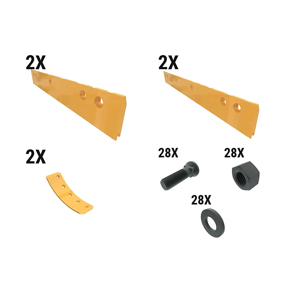 597-6376: 19 Mm Carbide Flat Grader Edge Kit 5976376 Caterpillar