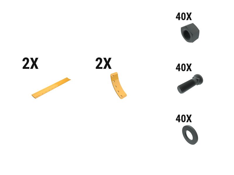 597-6382: Комплект изогнутых кромок грейдера общего назначения 19 мм 5976382 купить