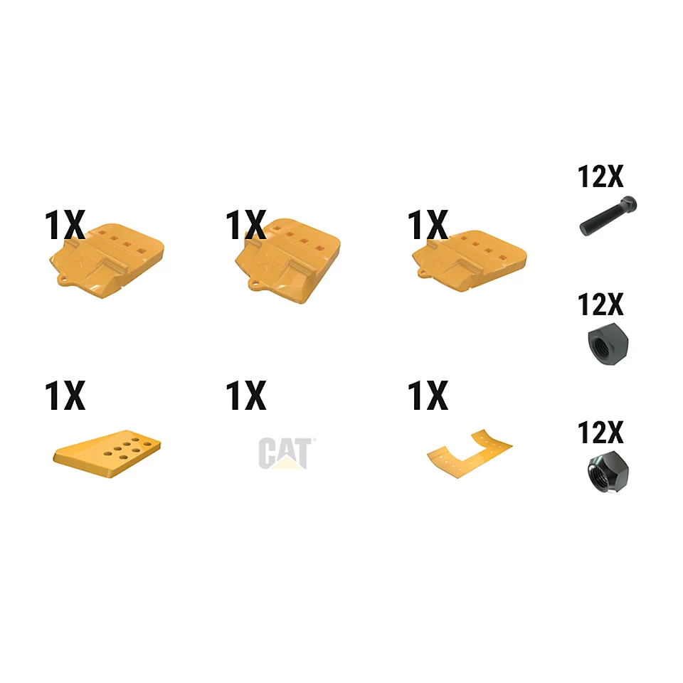 597-6614: 60 Mm Bolt-on Half Arrow With Top Cvr Kit - Qty 3 5976614 Caterpillar