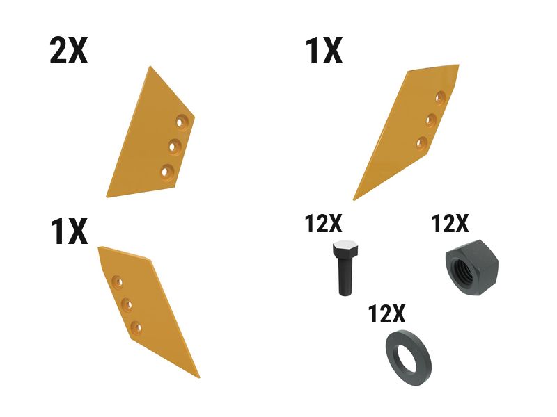 597-6767: 495 Mm Bolt-on ARM Bucket Sidecutter Kit - Qty 4 5976767 buy