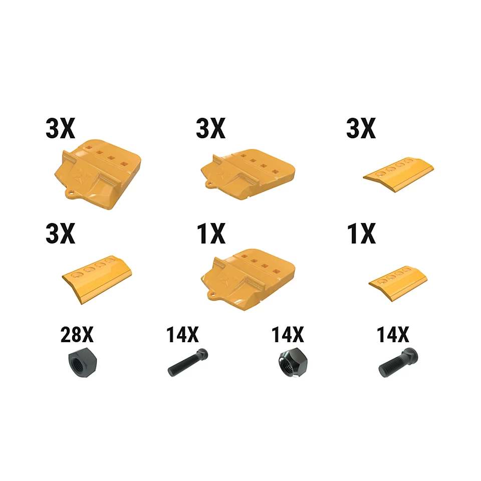 597-6804: 60 Mm Bolt-on Half Arrow With ARM Top Cvr Kit - Qty 7 5976804 Caterpillar