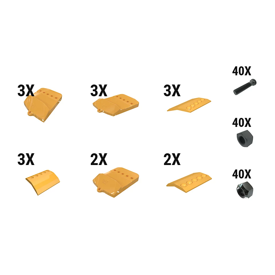 597-6807: 75 Mm Bolt-on Half Arrow With Top Cvr Kit - Qty 8 5976807 Caterpillar