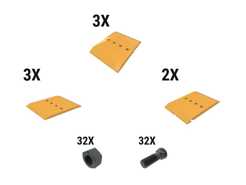 597-6816: 40 Mm Bolt-on Segment Kit - Qty 8 5976816 купить
