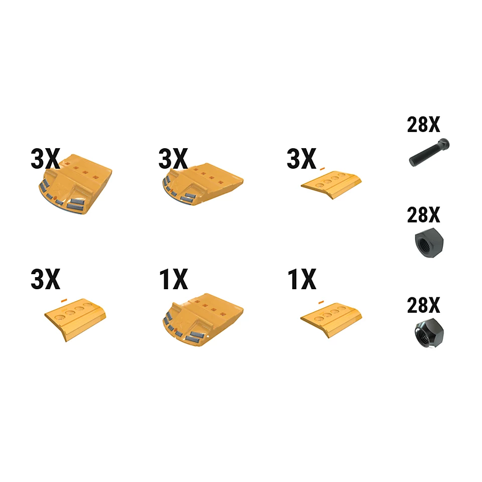 597-6822: 75 Mm Bolt-on ARM Half Arrow With ARM Top Cvr Kit - Qty 7 5976822 Caterpillar