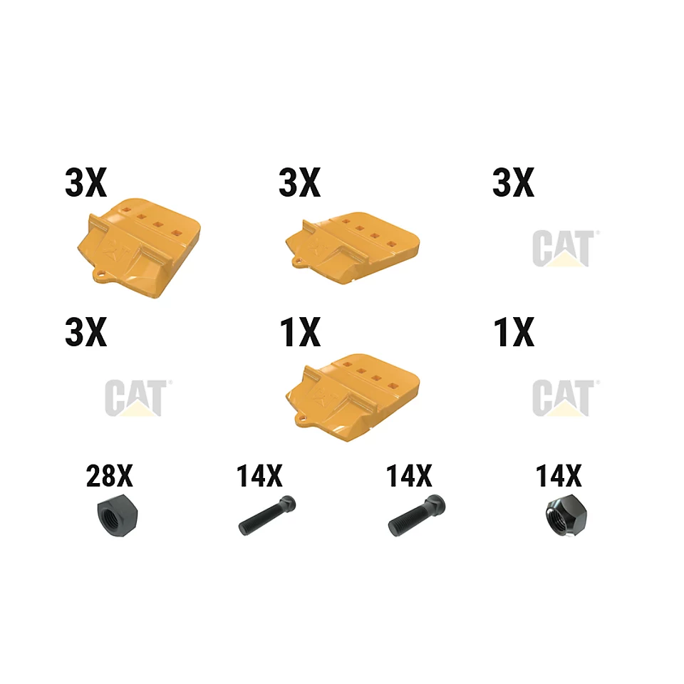 597-6859: 60 Mm Bolt-on Half Arrow With Top Cvr Kit - Qty 7 5976859 Caterpillar