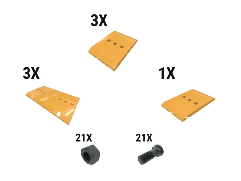 597-6876: 35 Mm Bolt-on Segment Kit - Qty 7 5976876 купить