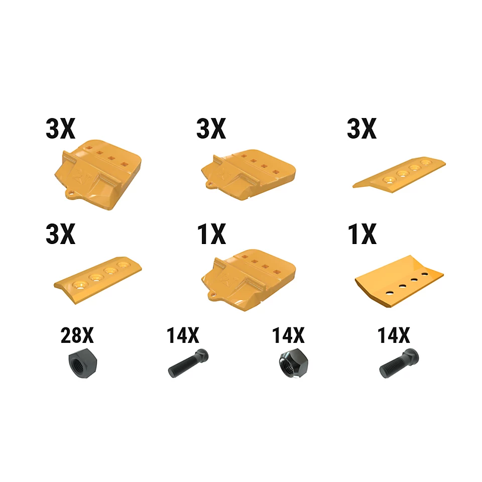 597-6938: 60 Mm Bolt-on Half Arrow With Top Cvr Kit - Qty 7 5976938 Caterpillar