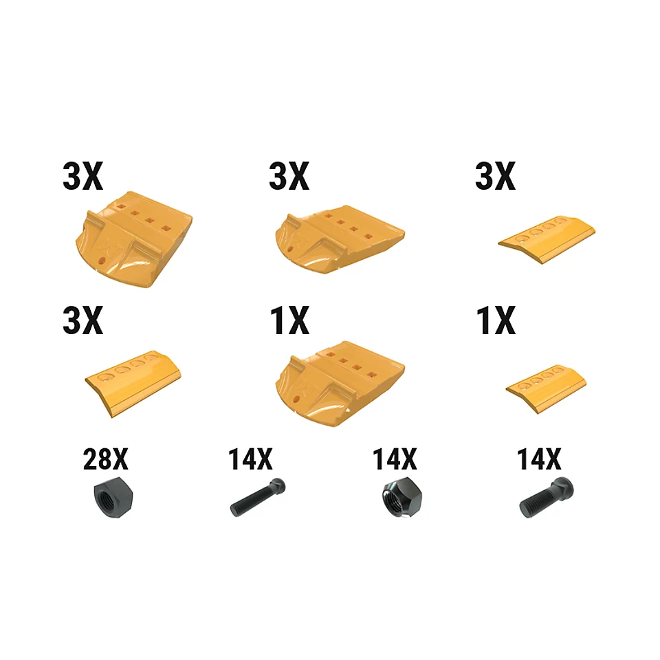 597-6940: 75 Mm Bolt-on Half Arrow With ARM Top Cvr Kit - Qty 7 5976940 Caterpillar
