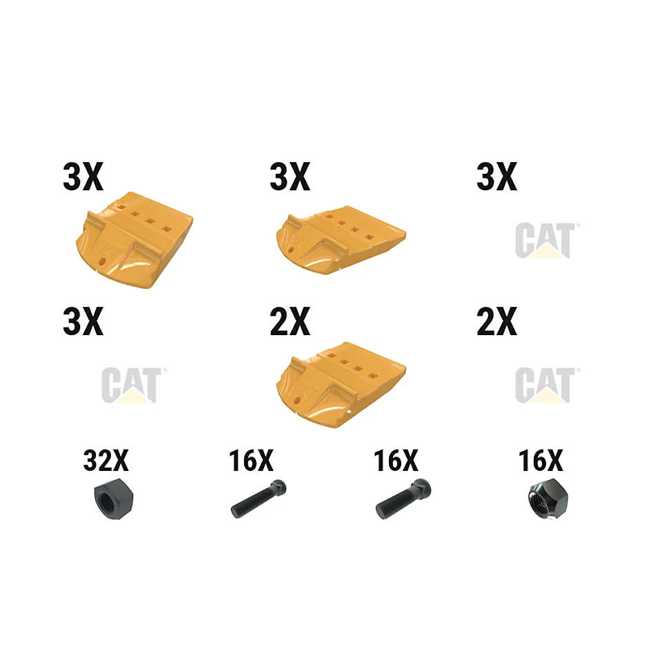 597-6957: 75 Mm Bolt-on Half Arrow With Top Cvr Kit - Qty 8 5976957 Caterpillar