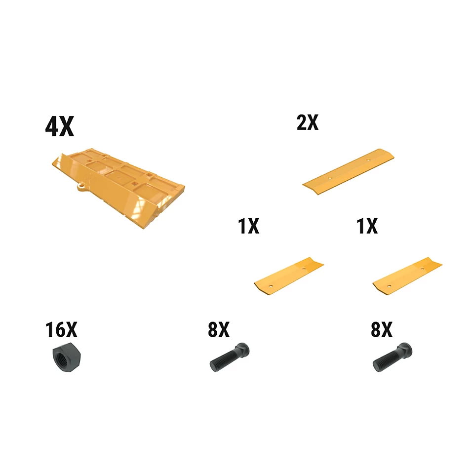 597-6967: 44 Mm Bolt-on Half Arrow Edge Kit With 16 Mm Top Cvr 597-6967 Caterpillar