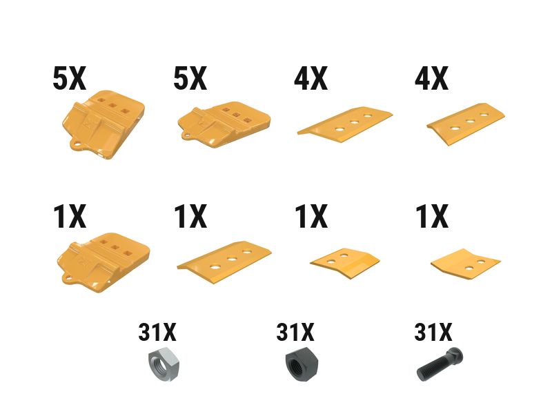 597-6989: 45 Mm Bolt-on Half Arrow With Top Cvr Kit - Qty 11 5976989 купить