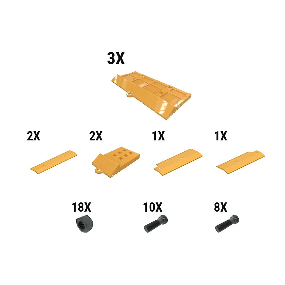 597-6996: 44 Mm Bolt-on Half Arrow ARM Edge Kit With 16 Mm Top Cvr 5976996 Caterpillar
