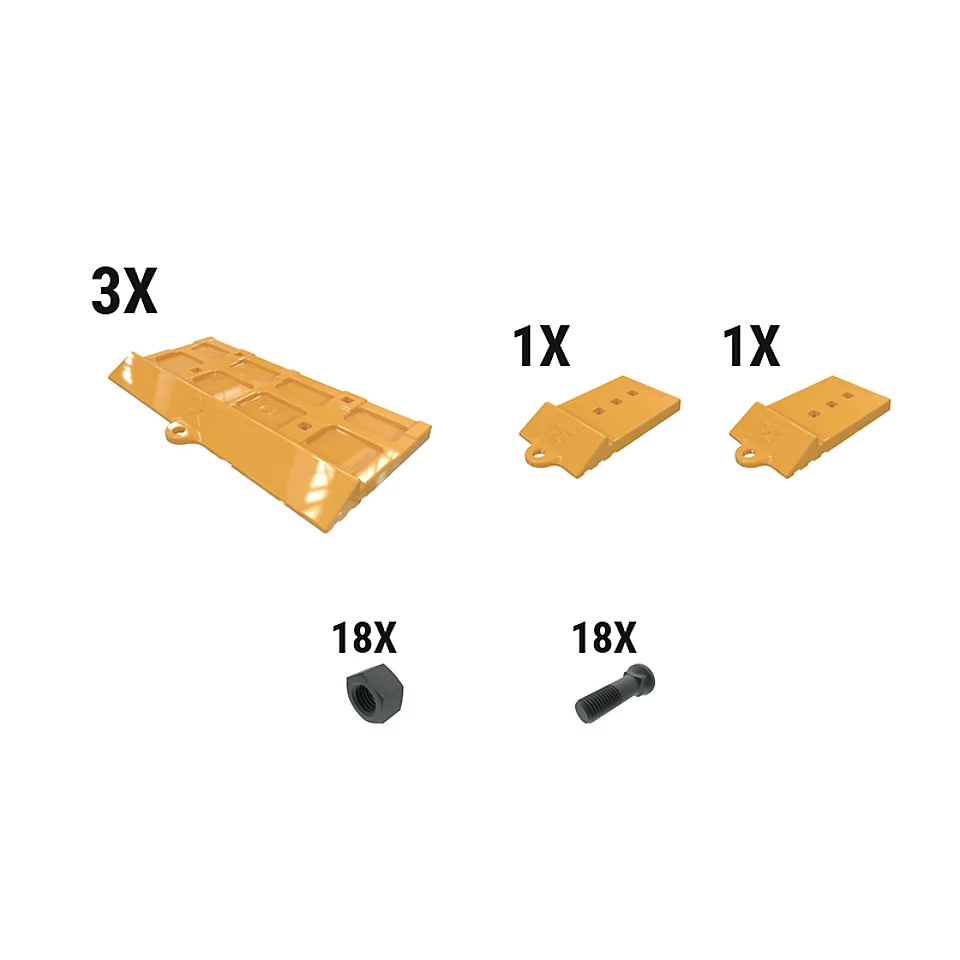 597-7013: 35 Mm Bolt-on Half Arrow Edge Kit 5977013 Caterpillar