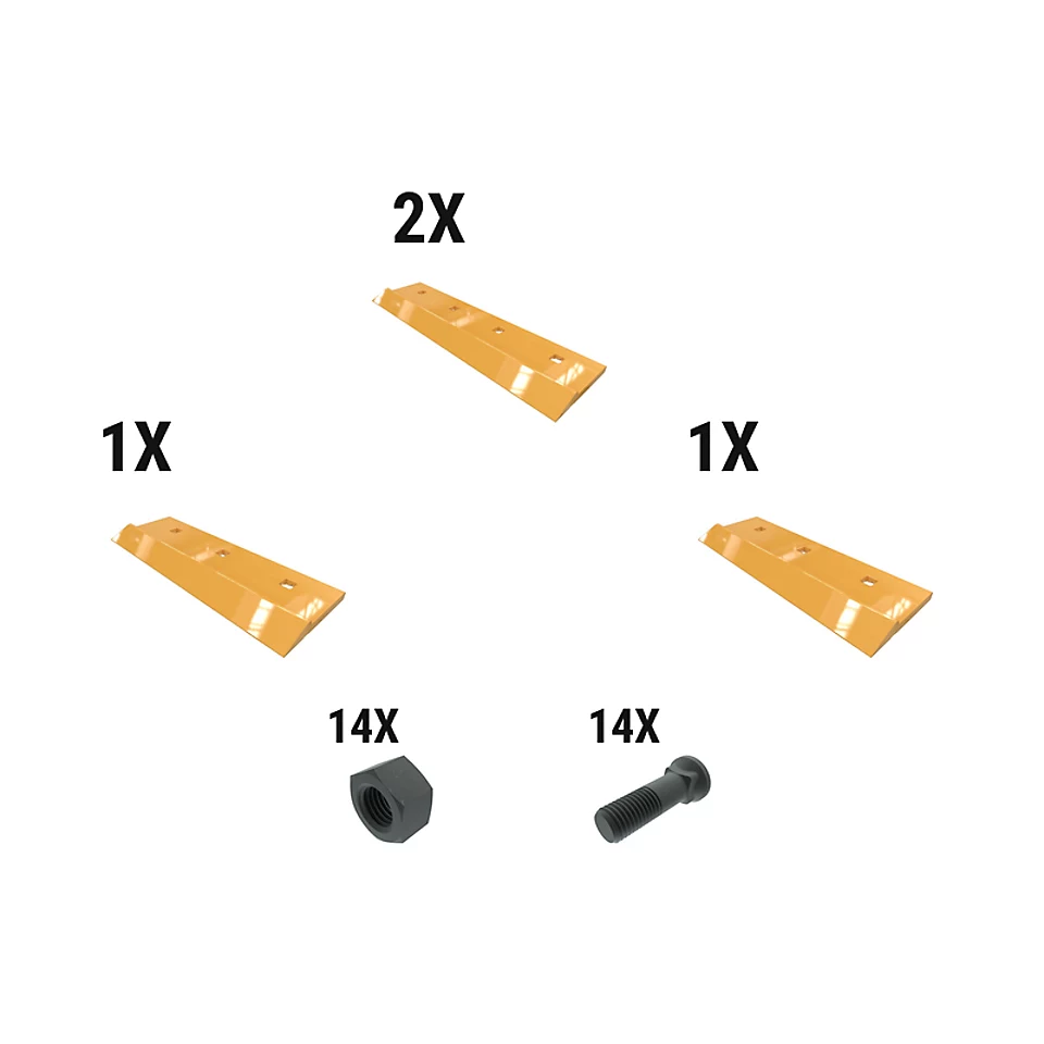 597-7018: 19 Mm Bolt-on Half Arrow Edge Kit 5977018 Caterpillar