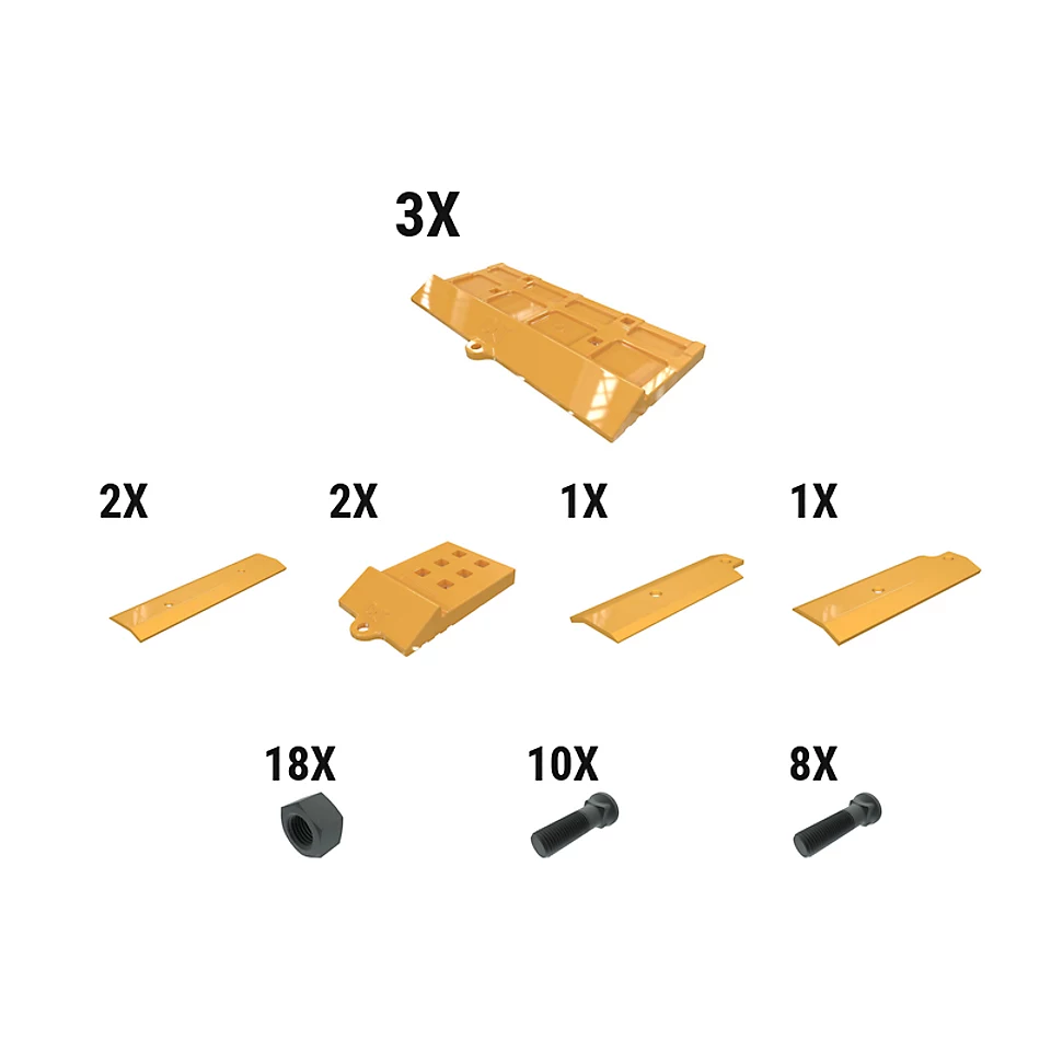 597-7025: 44 Mm Bolt-on Half Arrow ARM Edge Kit With 16 Mm Top Cvr 597-7025 Caterpillar