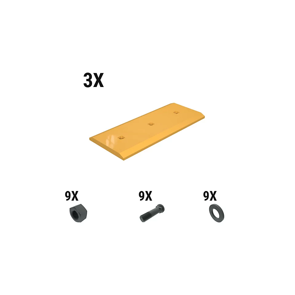 597-7090: 25 Mm Bolt-on Base Edge Wear Plate Kit - Bottom 5977090 Caterpillar