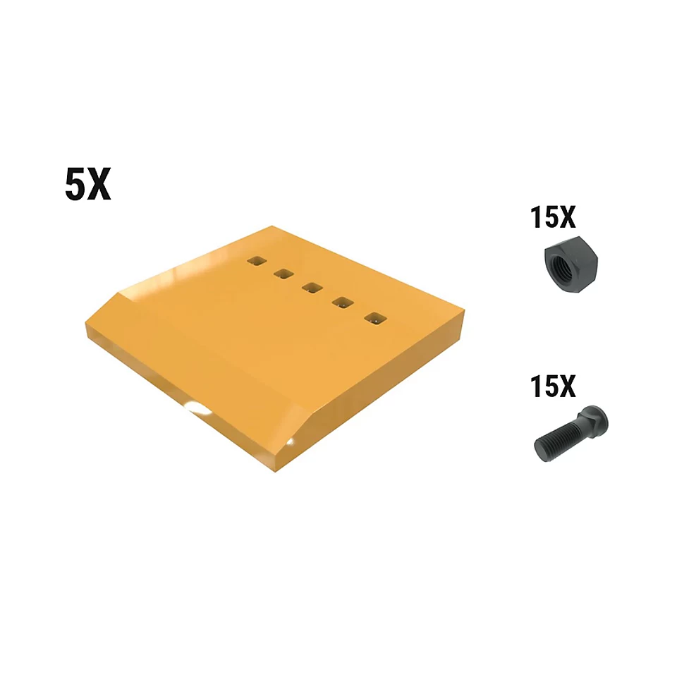 597-7105: 75 Mm Bolt-on Base Edge Wear Plate Kit - Bottom 5977105 Caterpillar