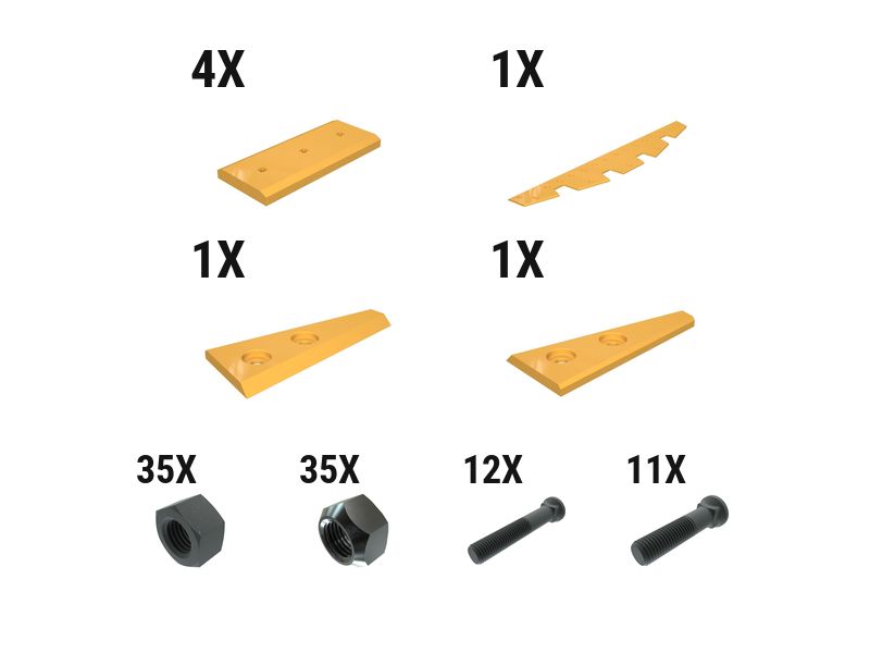 597-7156: 45 Mm Bolt-on Base Edge Wear Plate Kit - Bottom & Top 5977156 购买
