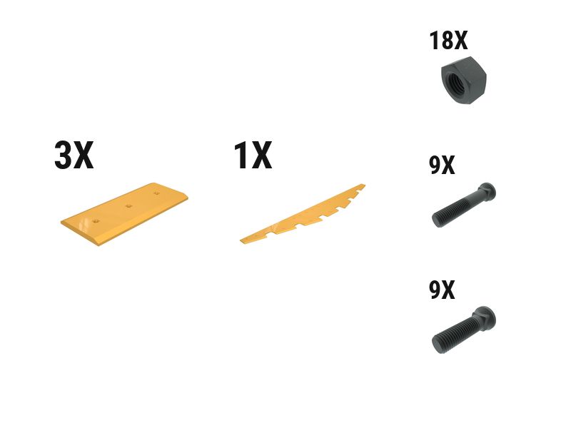 597-7202: 25 Mm Bolt-on Base Edge Wear Plate Kit - Bottom & Top 5977202 购买