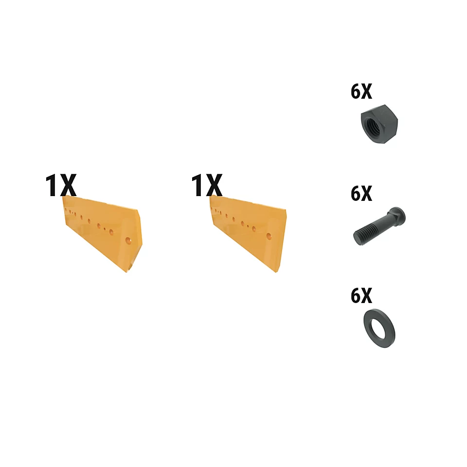 597-7207: 35 Mm Bolt-on Base Edge Wear Plate Kit - Bottom 5977207 Caterpillar