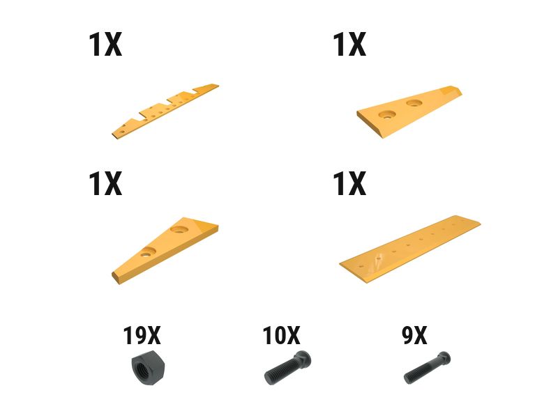 597-7261: 22 Mm Bolt-on Base Edge Wear Plate Kit - Bottom & Top 5977261 购买