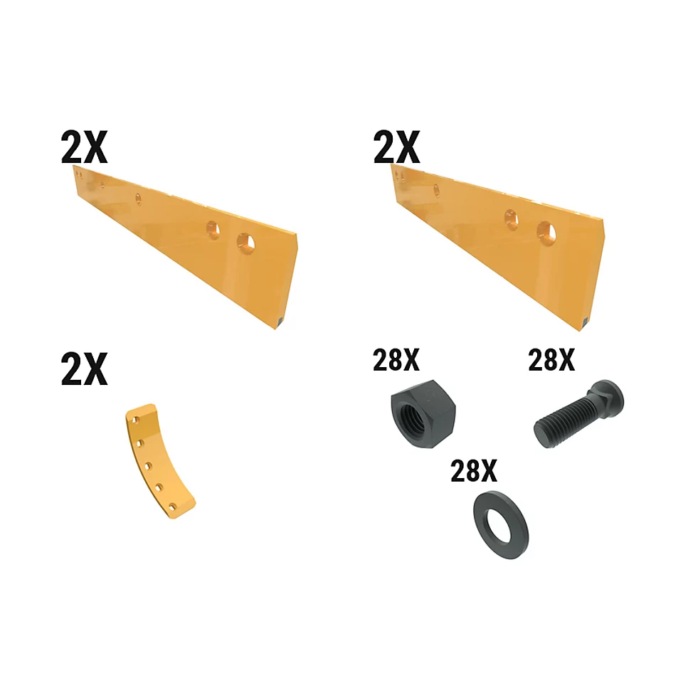 597-8285: 19 Mm Carbide Flat Grader Edge Kit 5978285 Caterpillar