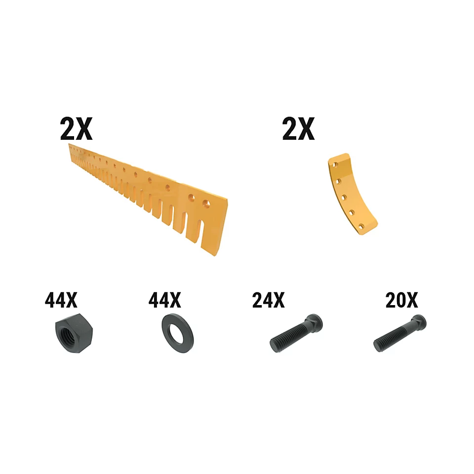 597-8406: 25 Mm Serr Flat Grader Edge Kit 5978406 Caterpillar