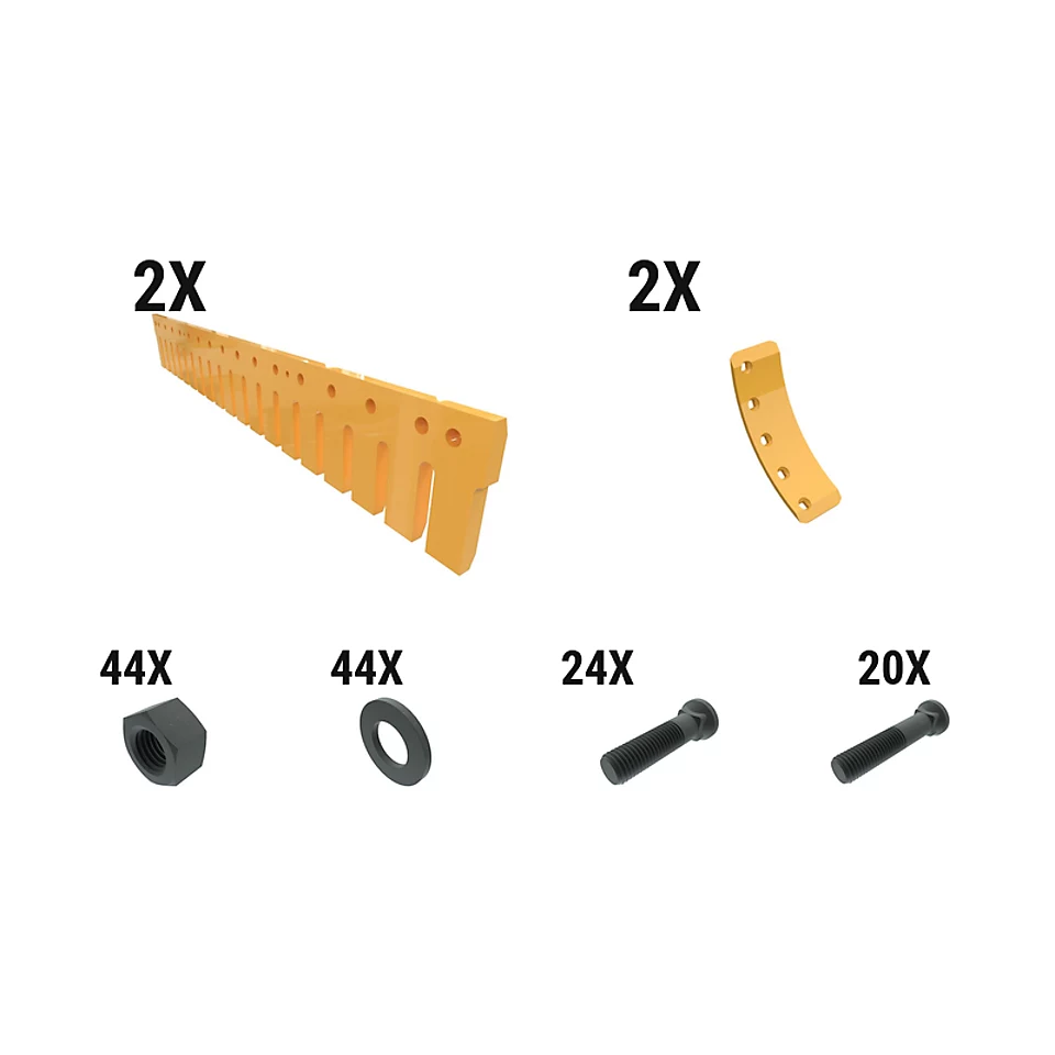 597-8415: 45 Mm Serr Flat Grader Edge Kit 5978415 Caterpillar