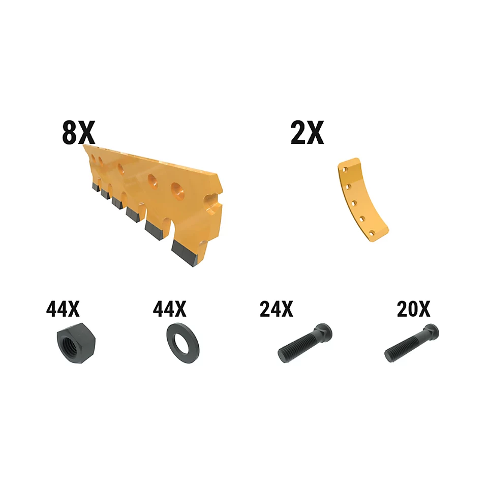 597-8419: 25 Mm Carbide Serr Crvd Grader Edge Kit 5978419 Caterpillar