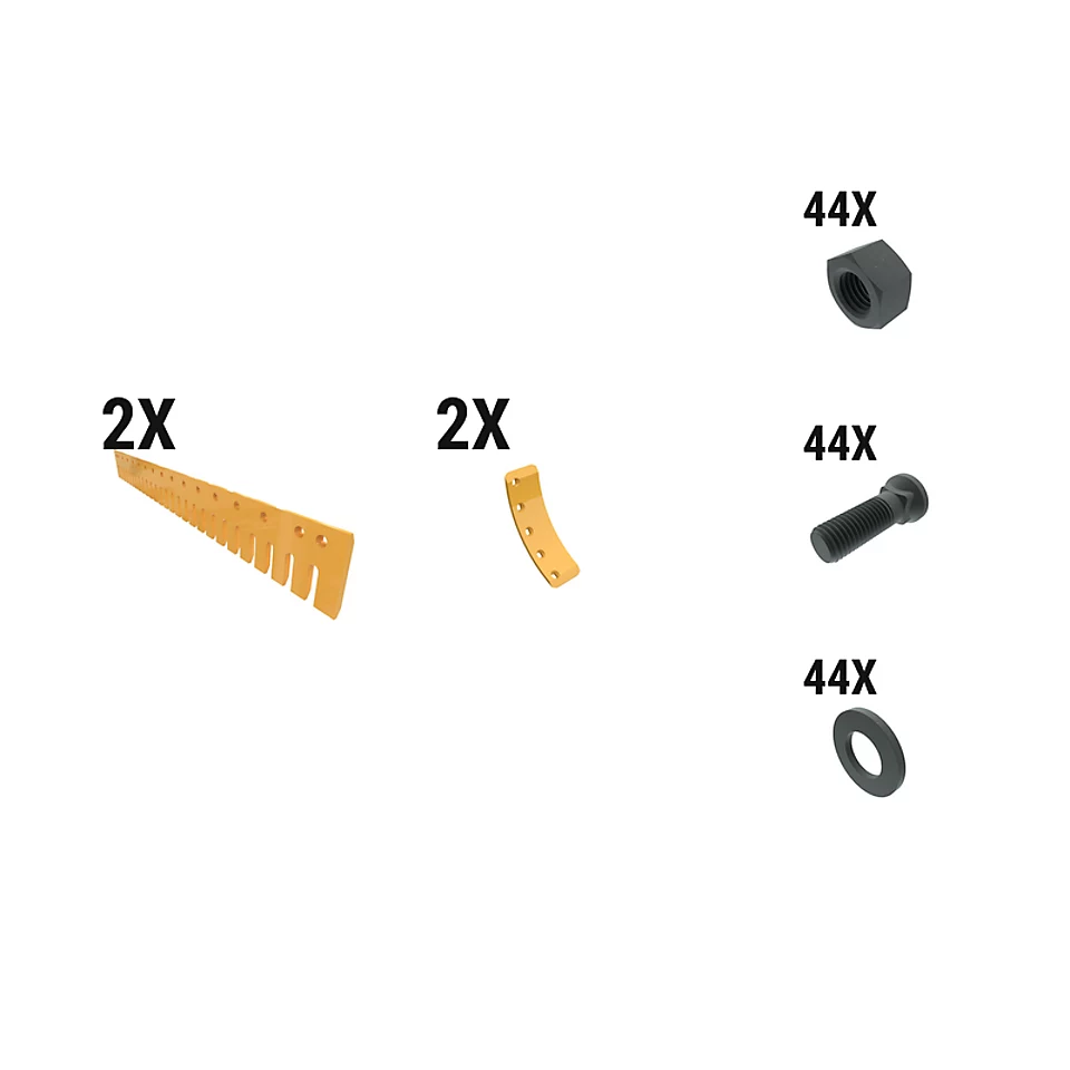 597-8441: 25 Mm Serr Flat Grader Edge Kit 5978441 Caterpillar