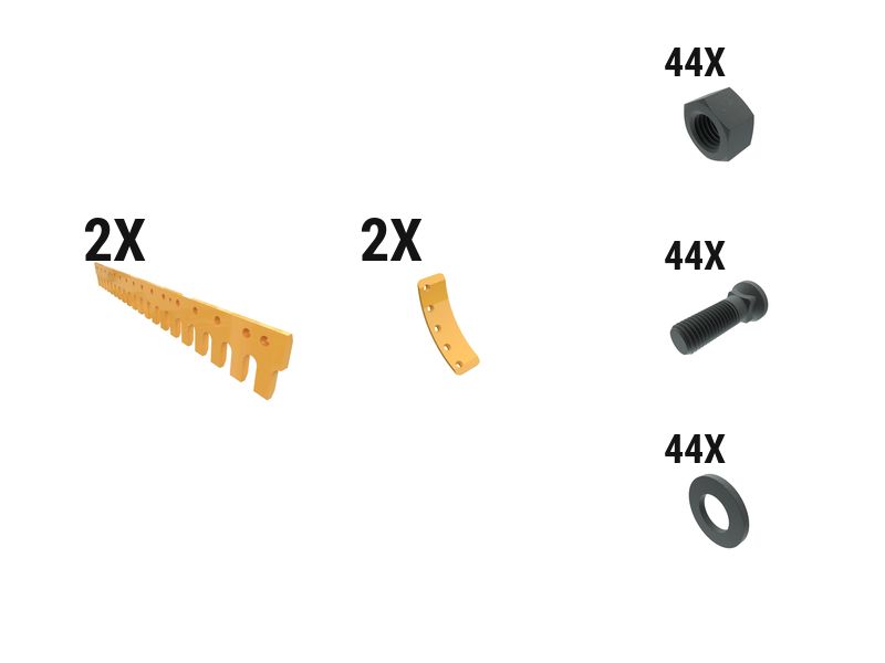 597-8445: Комплект плоских зазубренных кромок грейдера 35 мм 5978445 купить