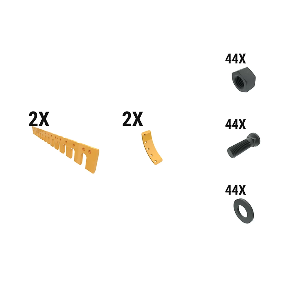597-8448: 35 Mm Serr Flat Grader Edge Kit 5978448 Caterpillar