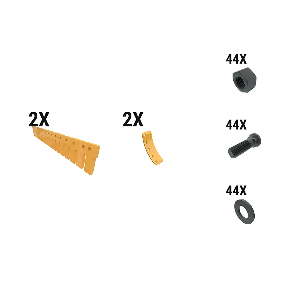 597-8450: 45 Mm Serr Flat Grader Edge Kit 5978450 Caterpillar