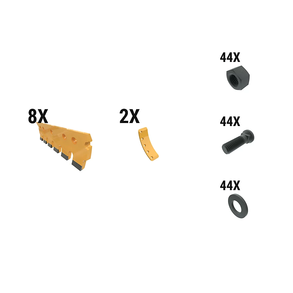 597-8454: 25 Mm Carbide Serr Crvd Grader Edge Kit 5978454 Caterpillar