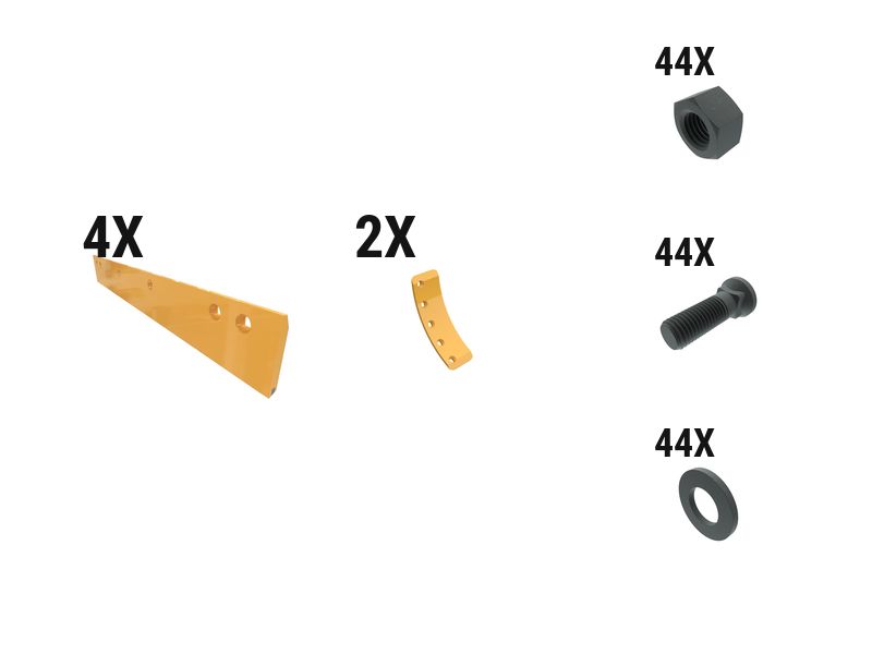 597-8455: 19 Mm Carbide Flat Grader Edge Kit 5978455 buy