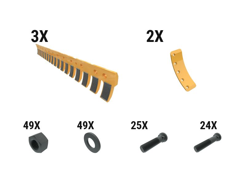 597-8459: 25 Mm ARM Serr Crvd Grader Edge Kit 5978459 buy