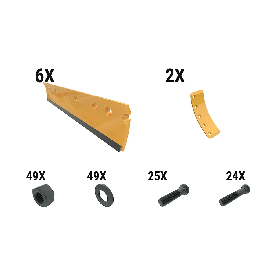 597-8473: 19 Mm Carbide Crvd Grader Edge Kit 5978473 Caterpillar
